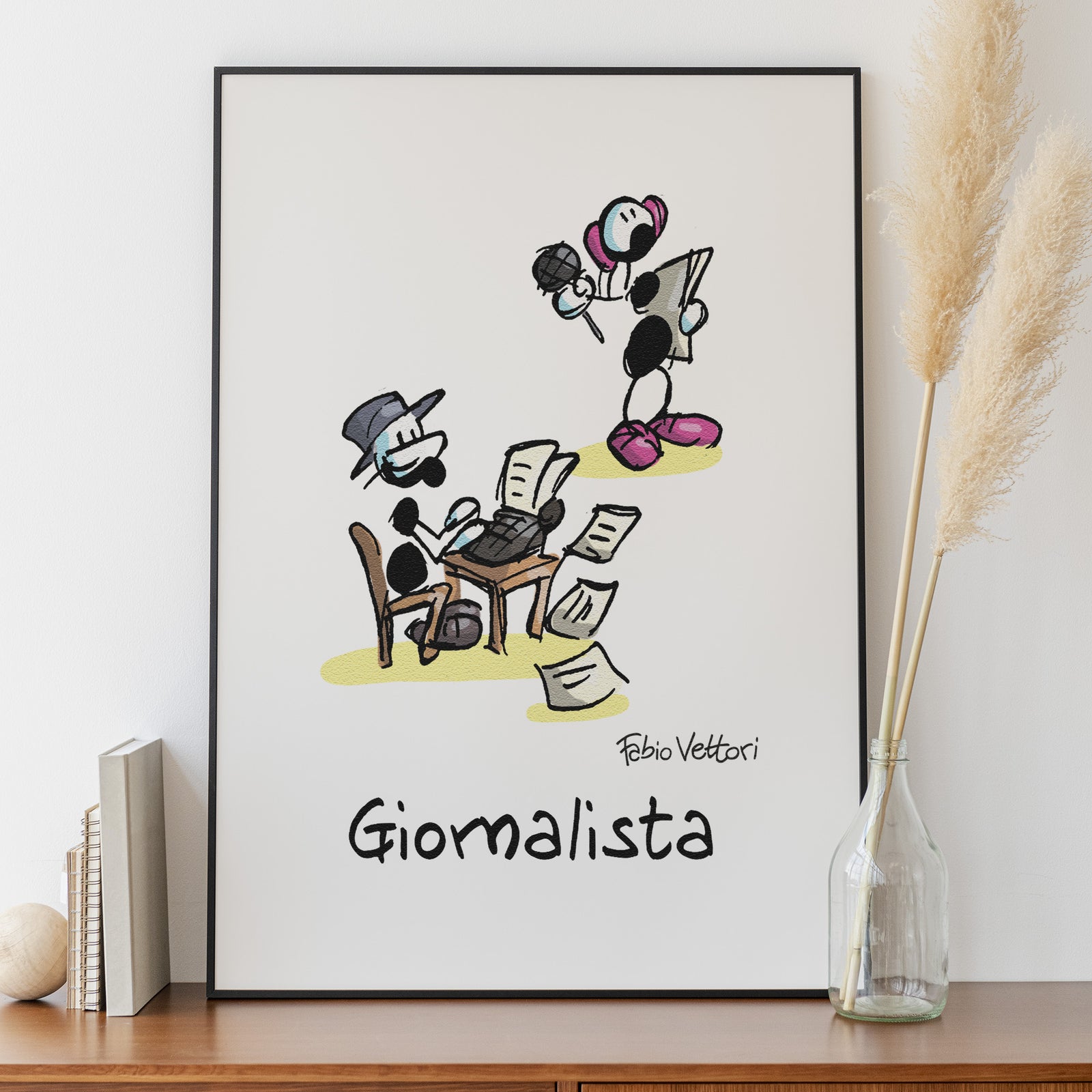 Personalized poster print with "Journalist" theme