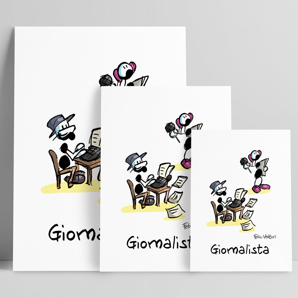 Personalized poster print with "Journalist" theme