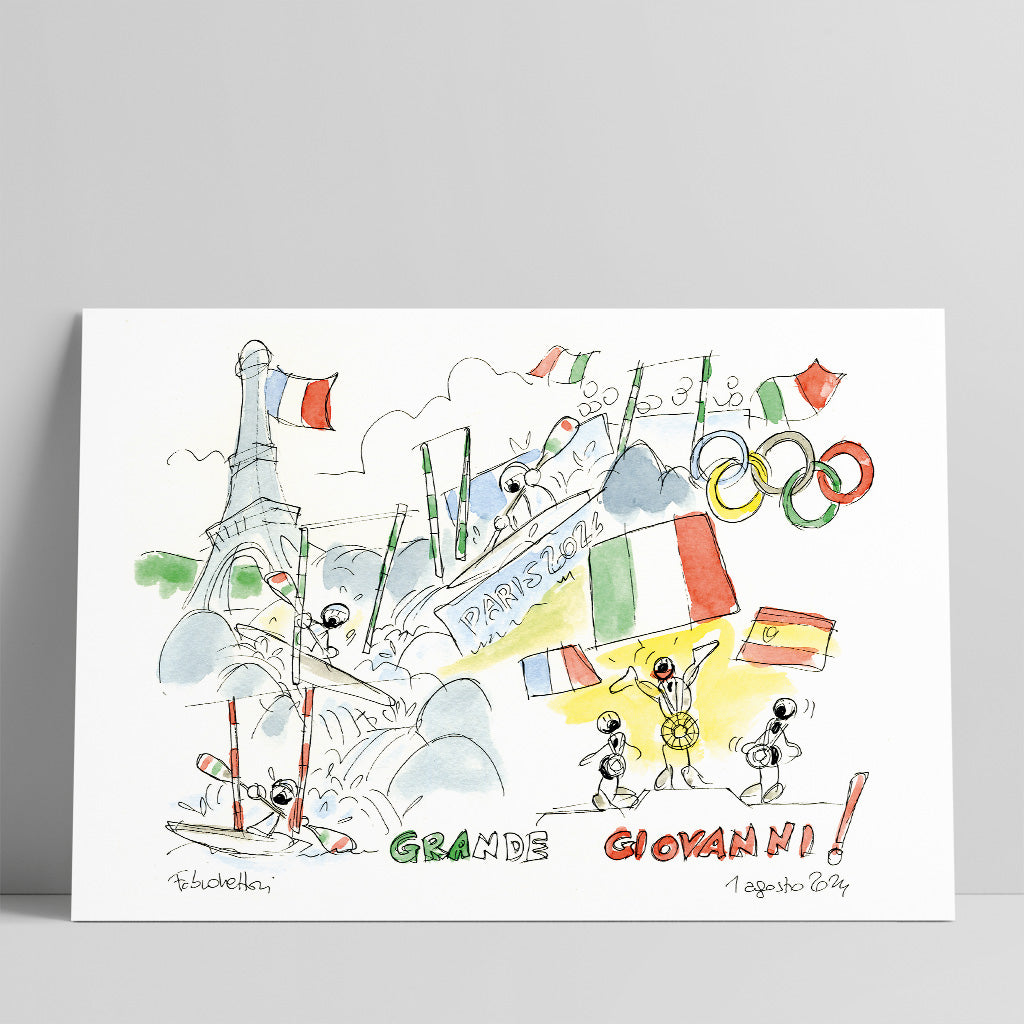 Disegno originale "Giovanni De Gennaro - Paris 2024"