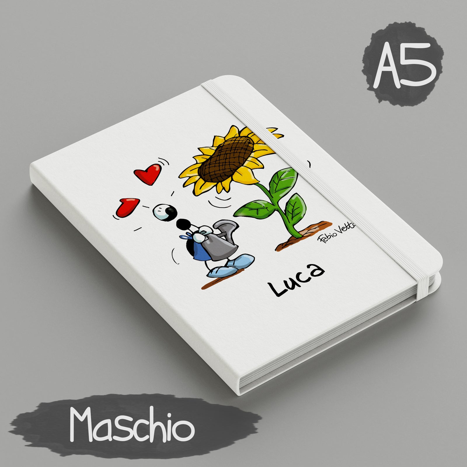Personalized notebook with "Sunflower" theme