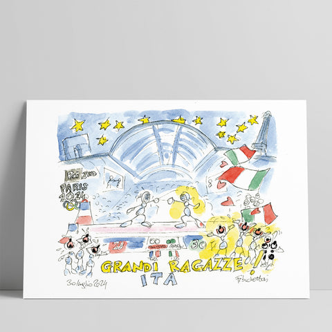 Disegno originale "Fioretto Femminile - Paris 2024"