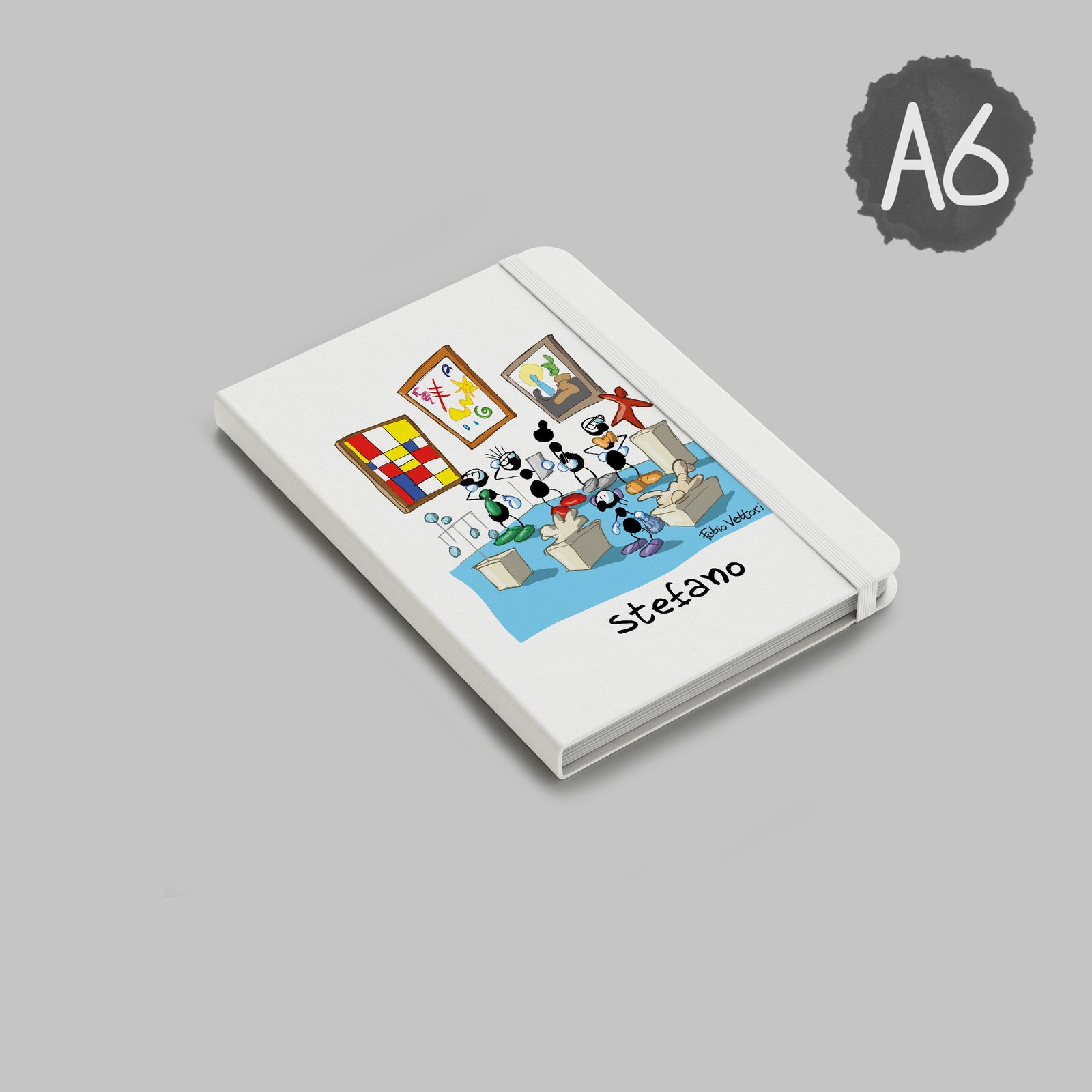 Personalized notebook with "Museum Guide" theme