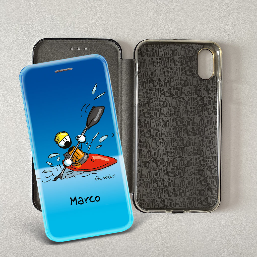 Customized artistic cover for Smartphone subject "Pizza Chef" model with "Book" opening