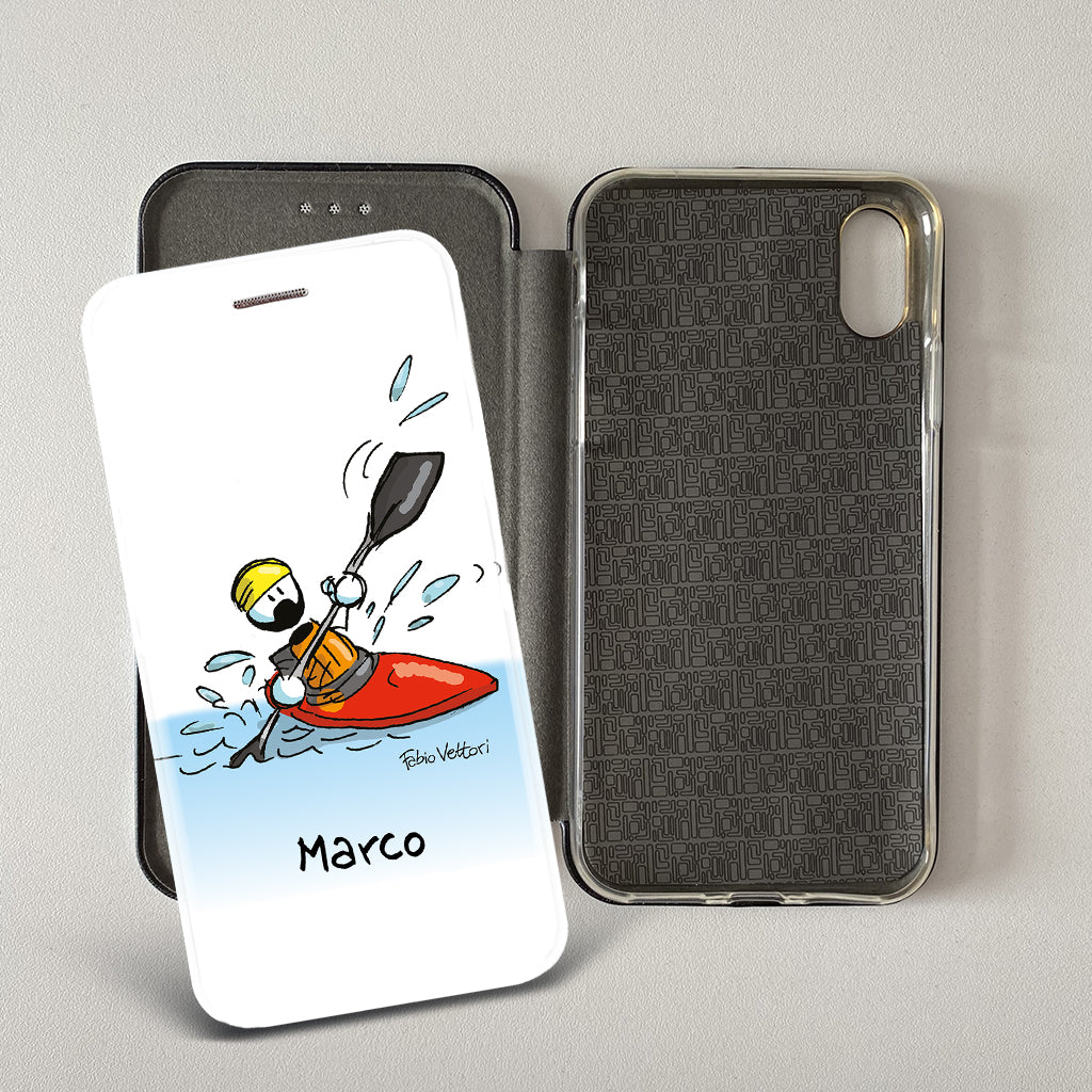 Customized artistic cover for Smartphone subject "Pizza Chef" model with "Book" opening