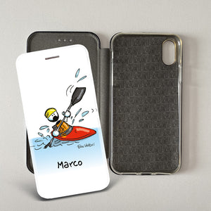Customized artistic cover for Smartphone subject "Pizza Chef" model with "Book" opening