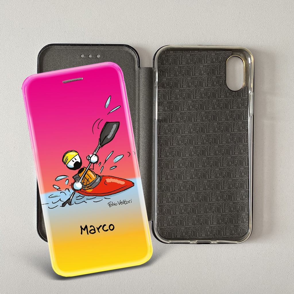 Customized artistic cover for Smartphone subject "Pizza Chef" model with "Book" opening