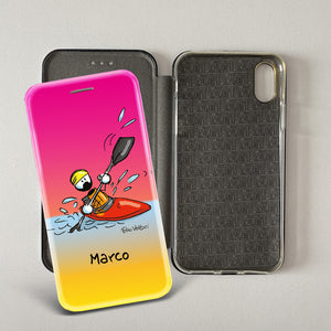 Customized artistic cover for Smartphone subject "Pizza Chef" model with "Book" opening