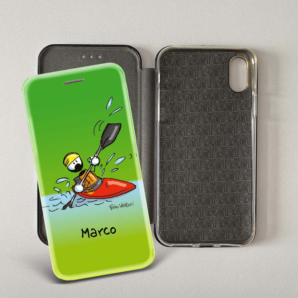 Customized artistic cover for Smartphone subject "Pizza Chef" model with "Book" opening