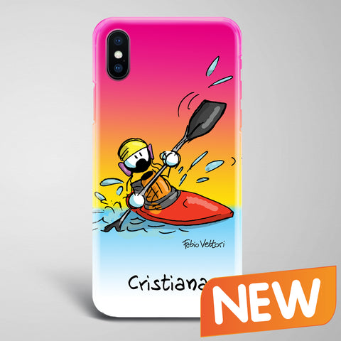 Cover artistica per Smartphone Personalizzata Kayak (Femmina)