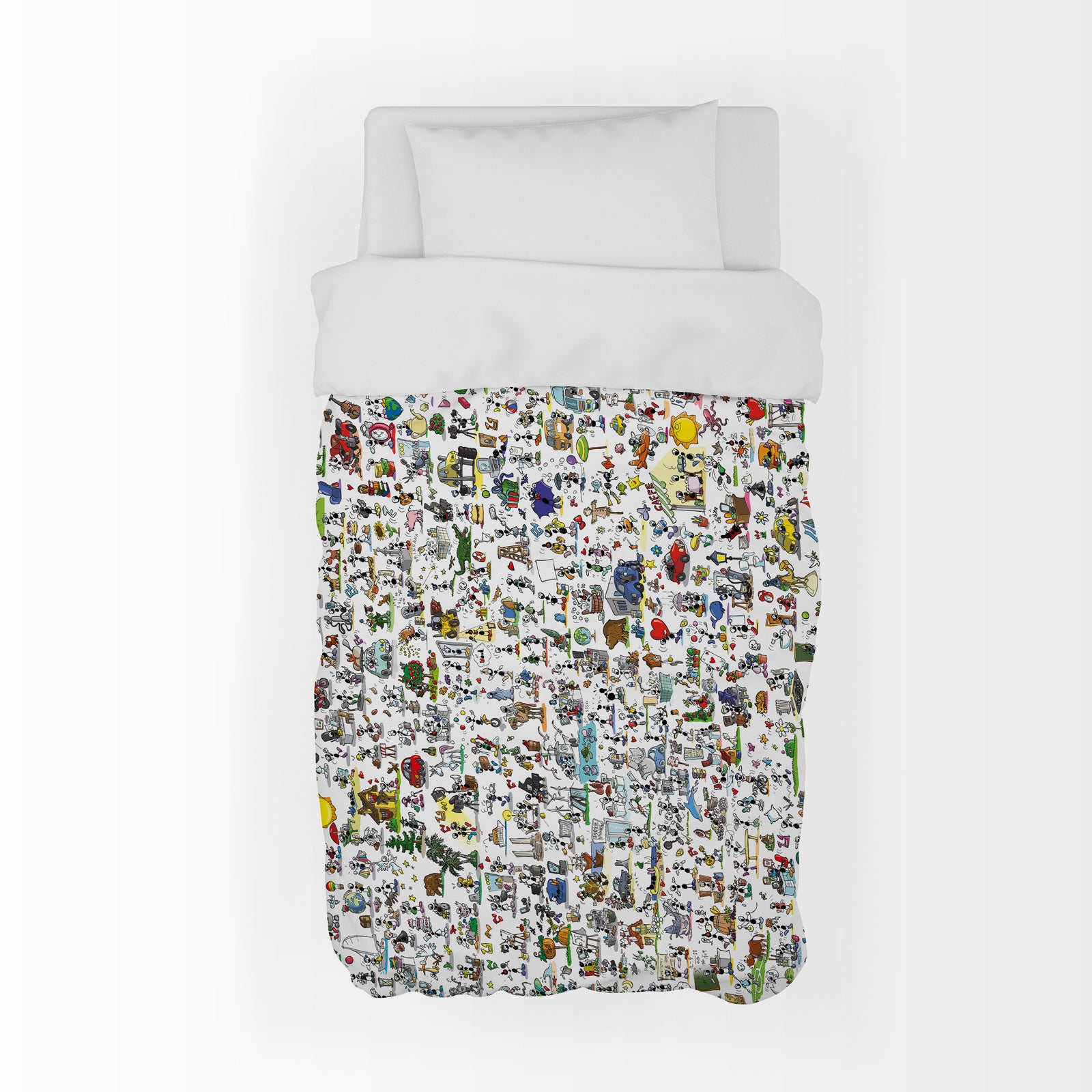 Padded quilted plaid with "Moods" theme