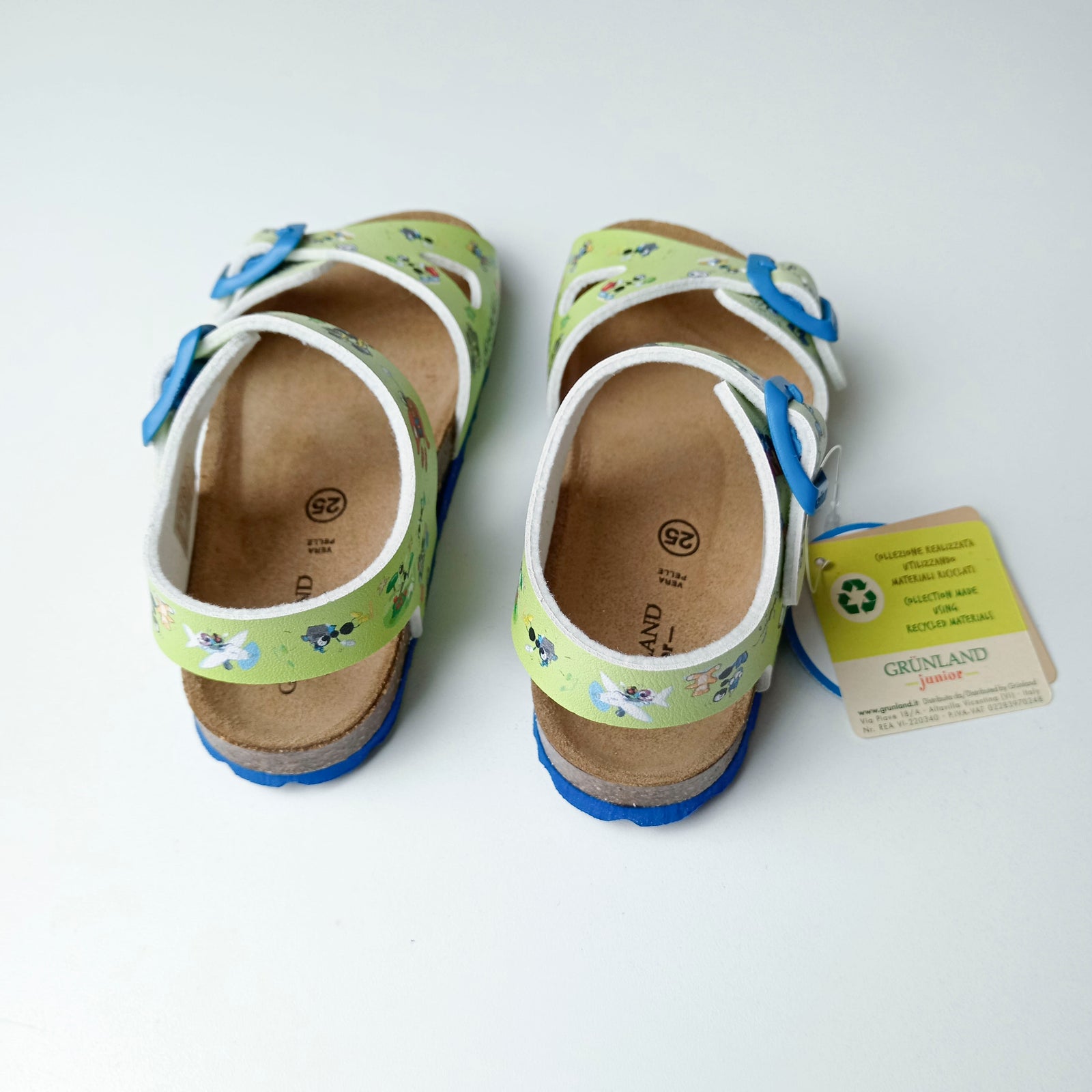 Fabio Vettori Kids Sandals for Grunland Lime Green