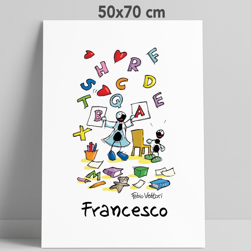 Personalized poster print with the subject "Speech therapist"