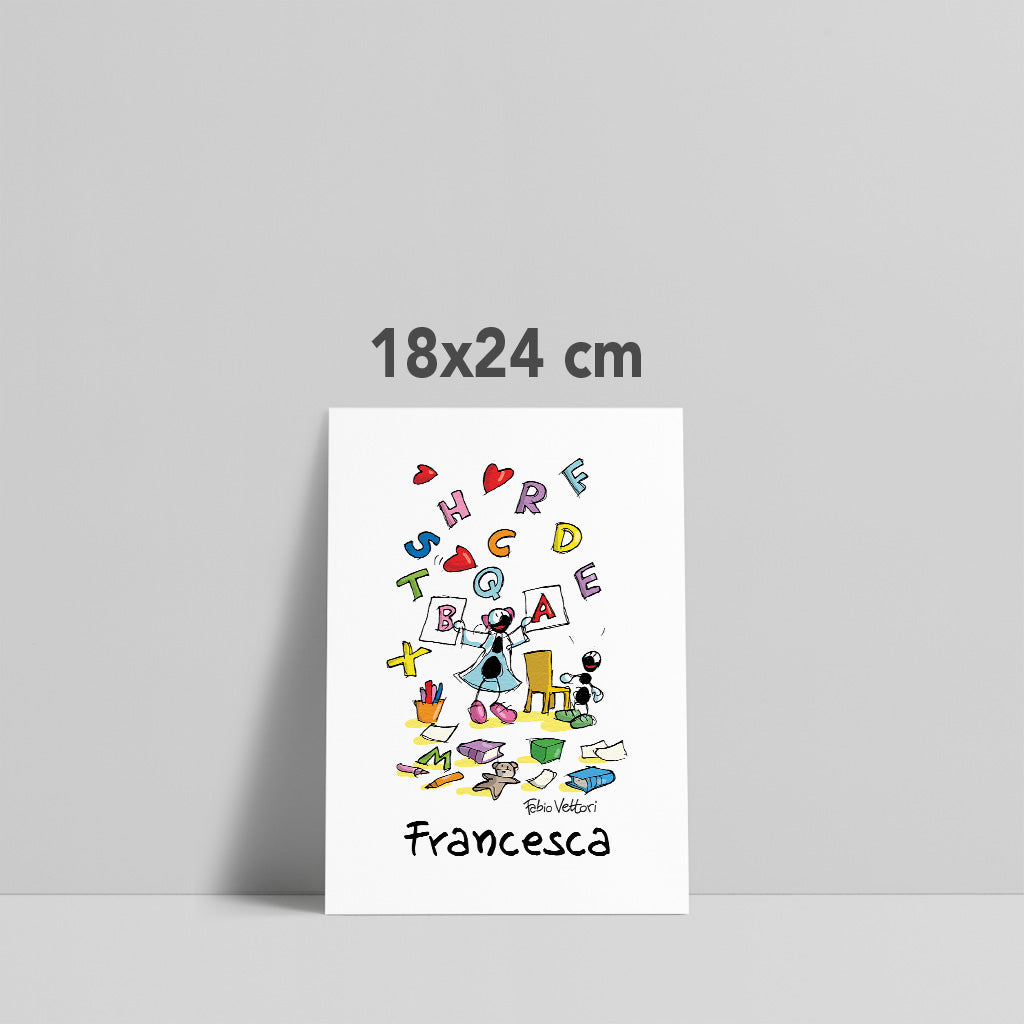 Personalized poster print with the subject "Speech therapist"