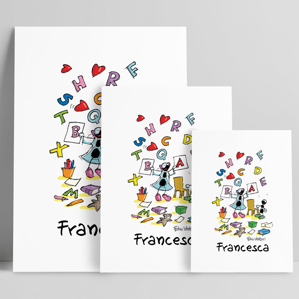 Personalized poster print with the subject "Speech therapist"