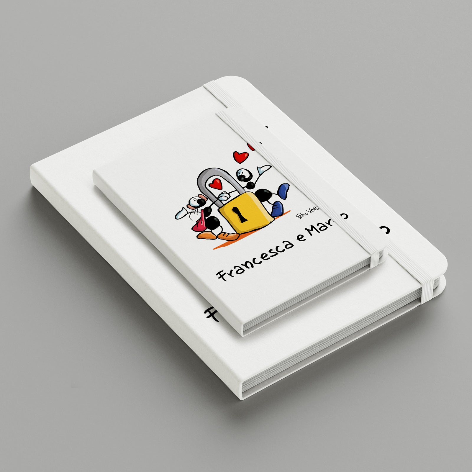 Personalized notebook with "Padlock" theme