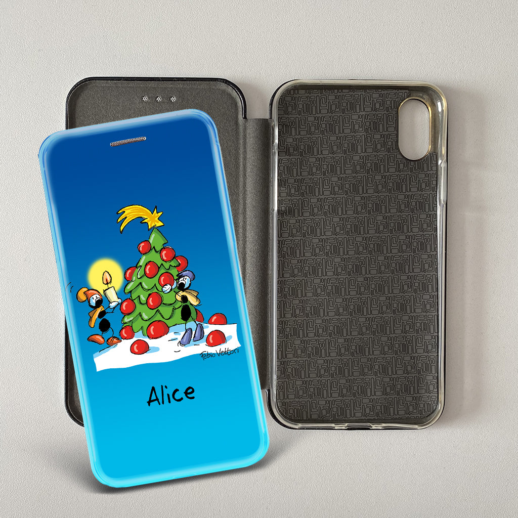 Customized artistic cover for Smartphone subject "Pizza Chef" model with "Book" opening