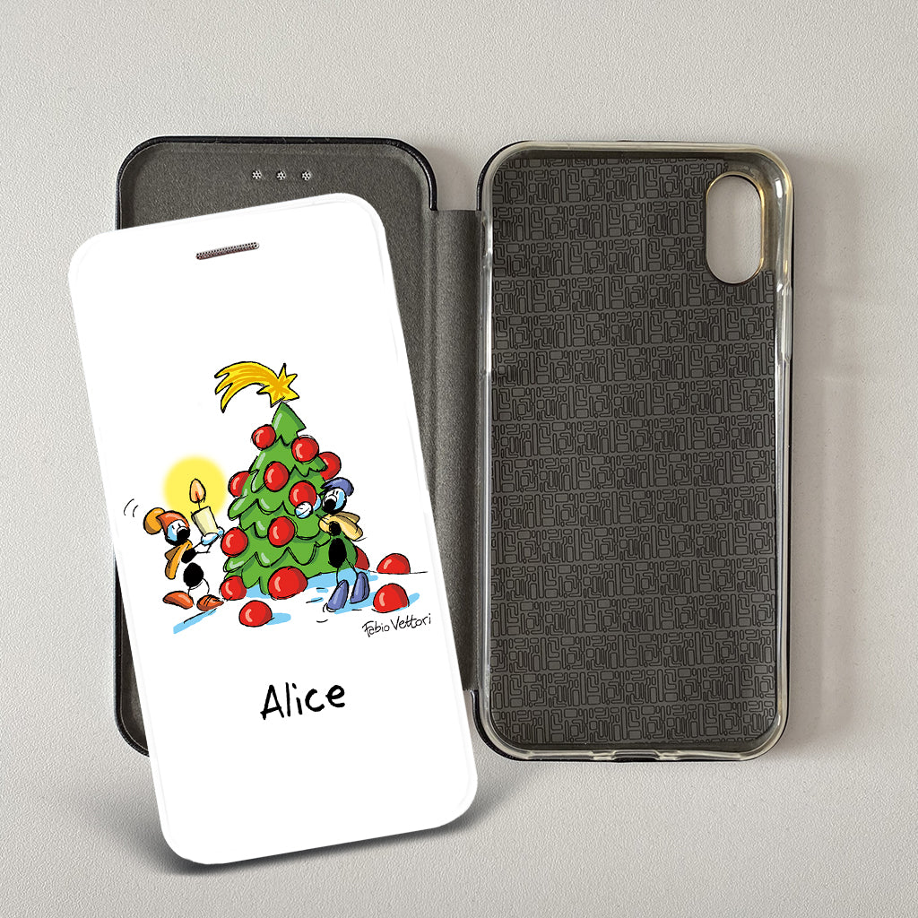 Customized artistic cover for Smartphone subject "Pizza Chef" model with "Book" opening