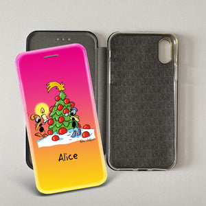 Customized artistic cover for Smartphone subject "Pizza Chef" model with "Book" opening