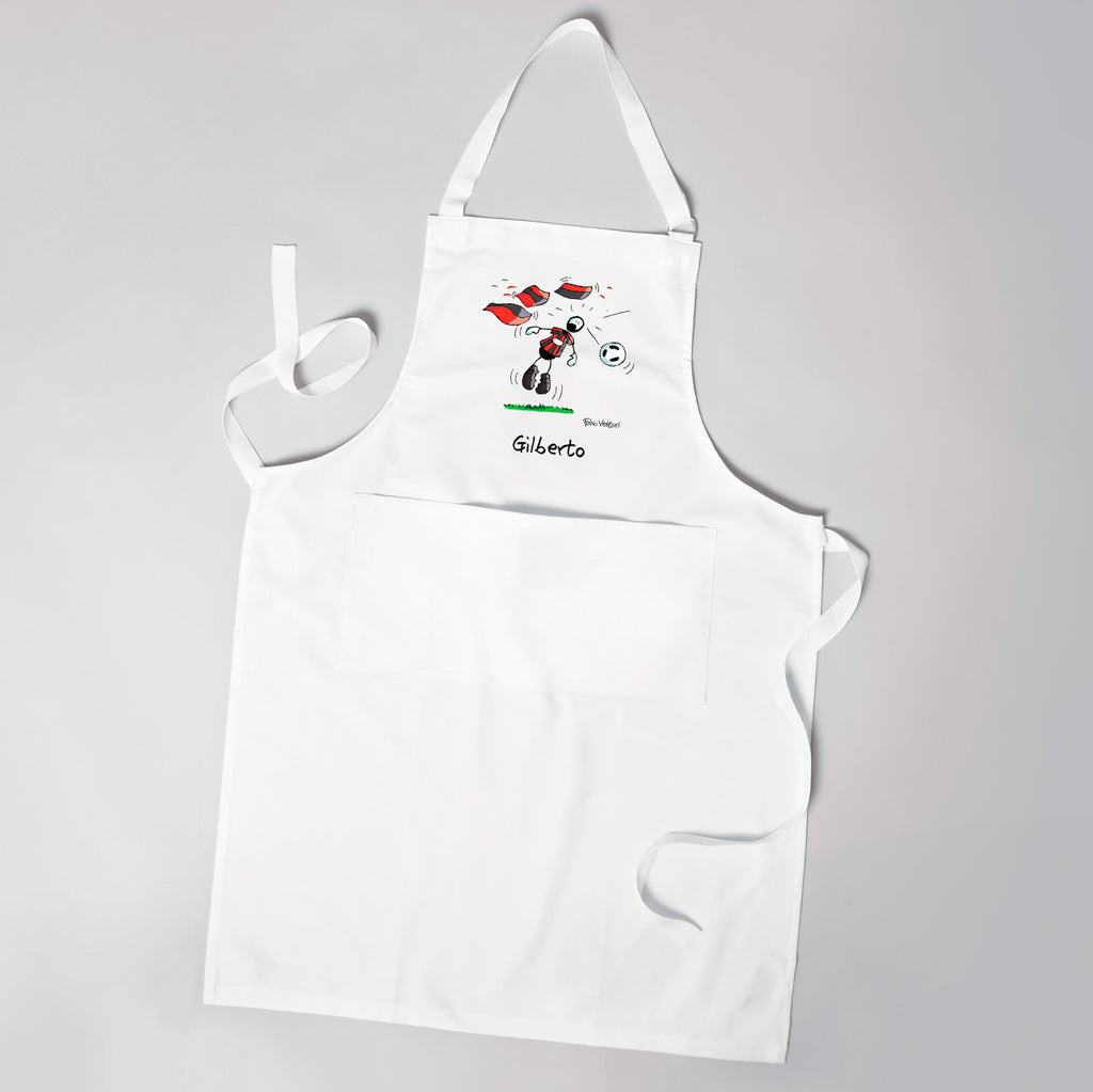 Grembiule bianco Personalizzato Cuoco con tasca e fibbia regolabile sul  girocollo
