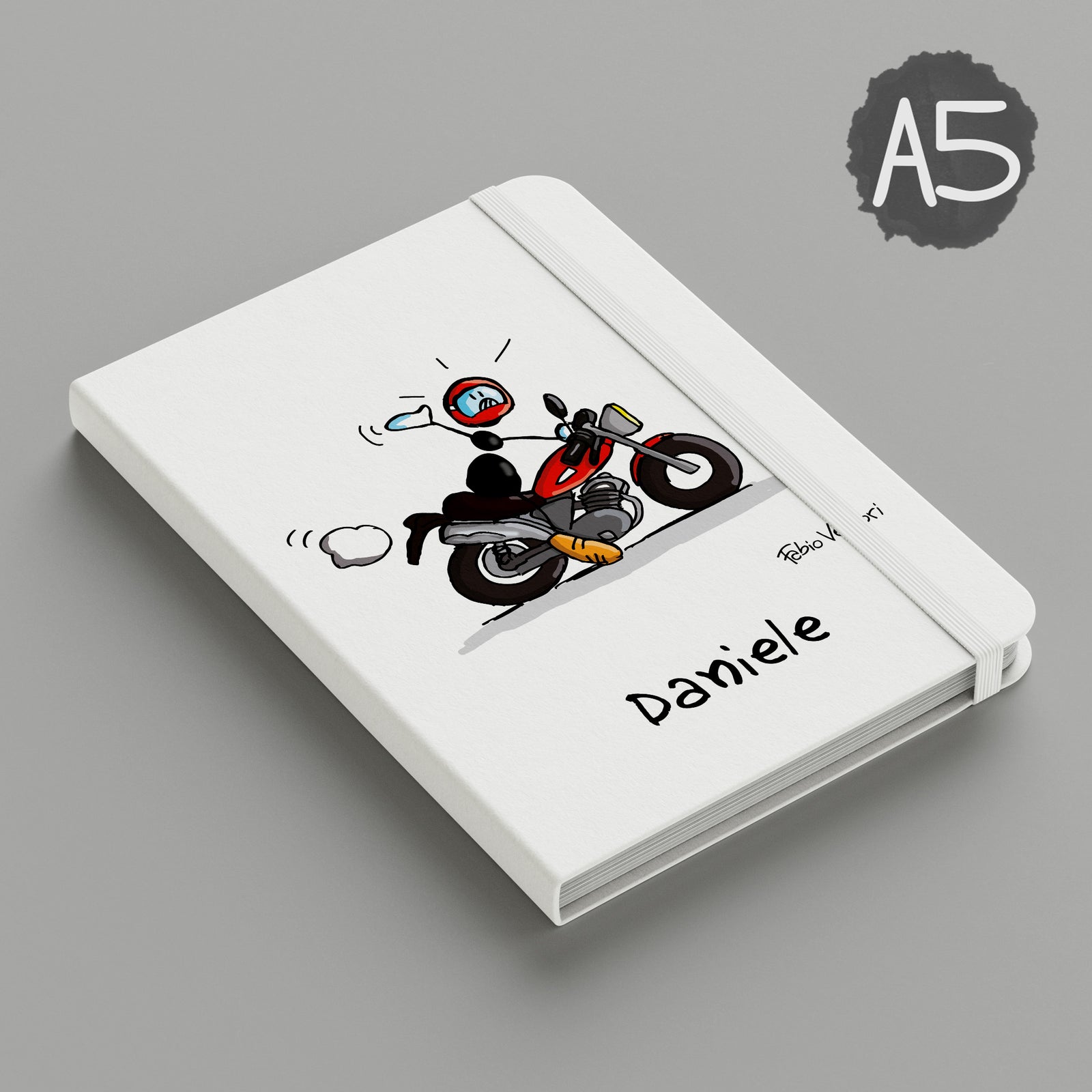Personalized notebook with "Motorcycle" theme