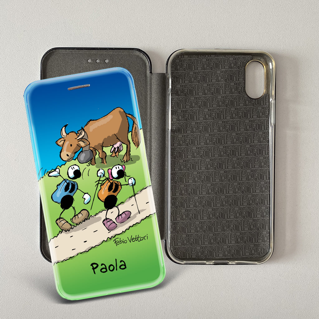 Customized artistic cover for Smartphone subject "Pizza Chef" model with "Book" opening