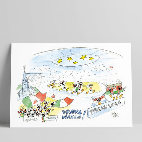 Disegno originale "Nadia Battocletti - Paris 2024"