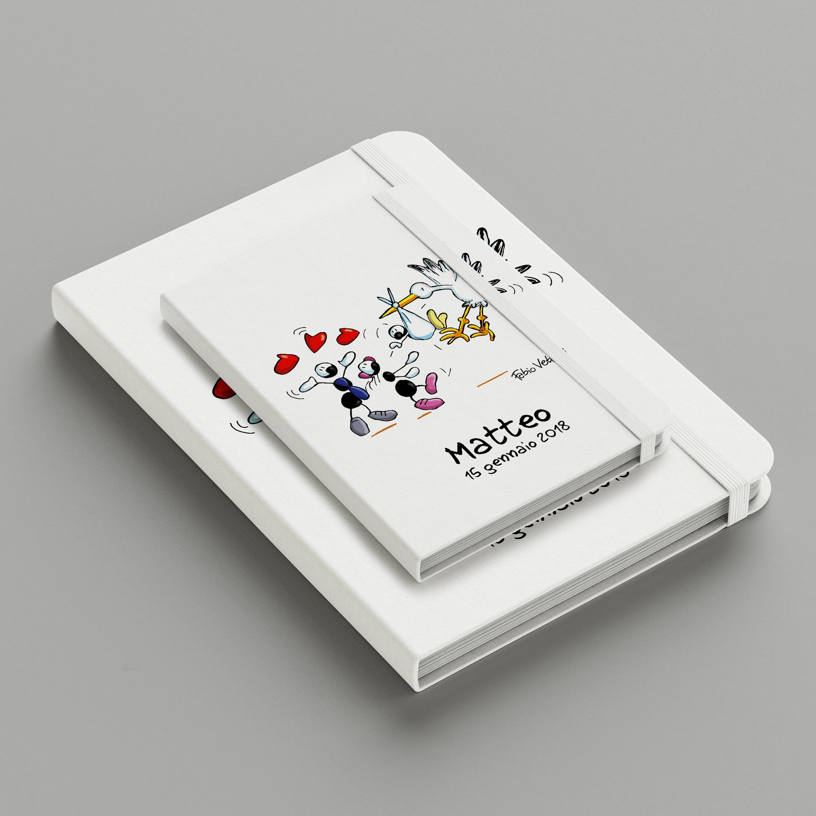 Personalized notebook with the subject "Birth"