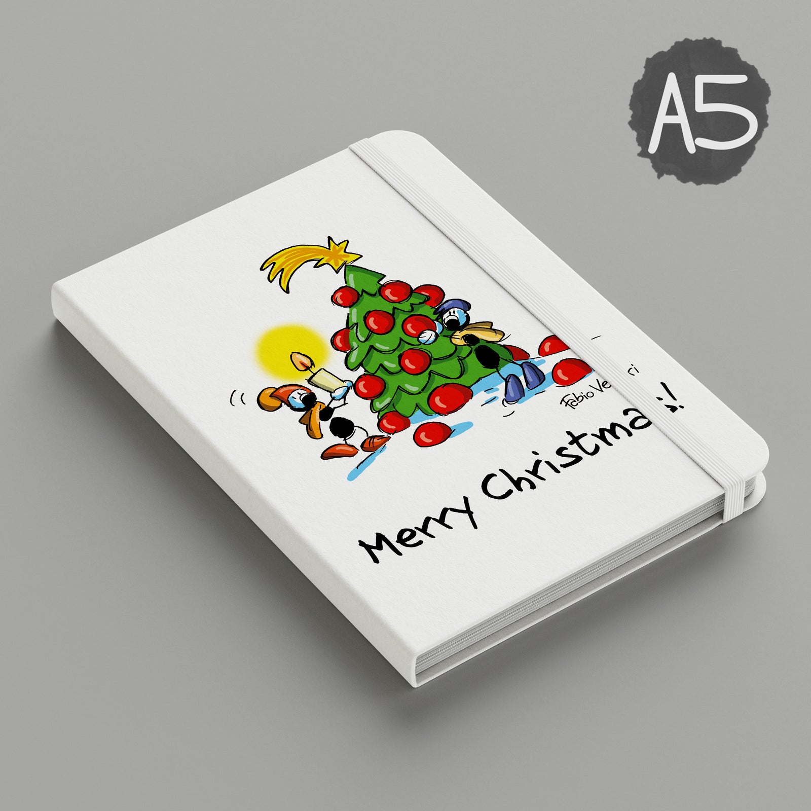 Personalized Notebook "Merry Christmas" subject