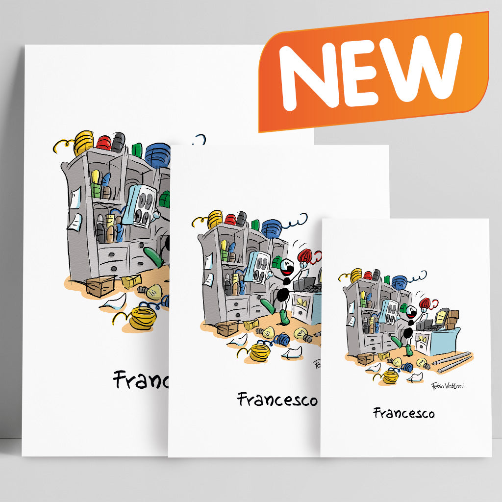 Personalized "Electrician shop" poster print