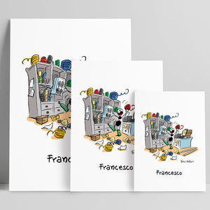 Personalized "Electrician shop" poster print