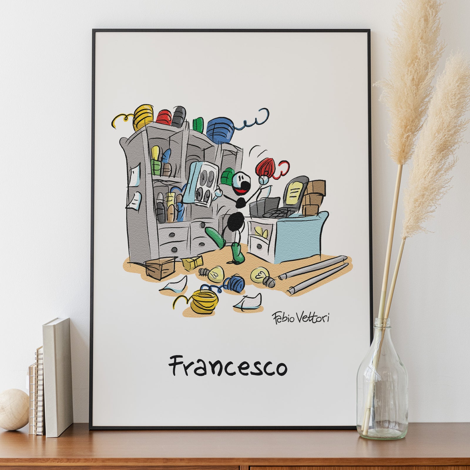 Personalized "Electrician shop" poster print