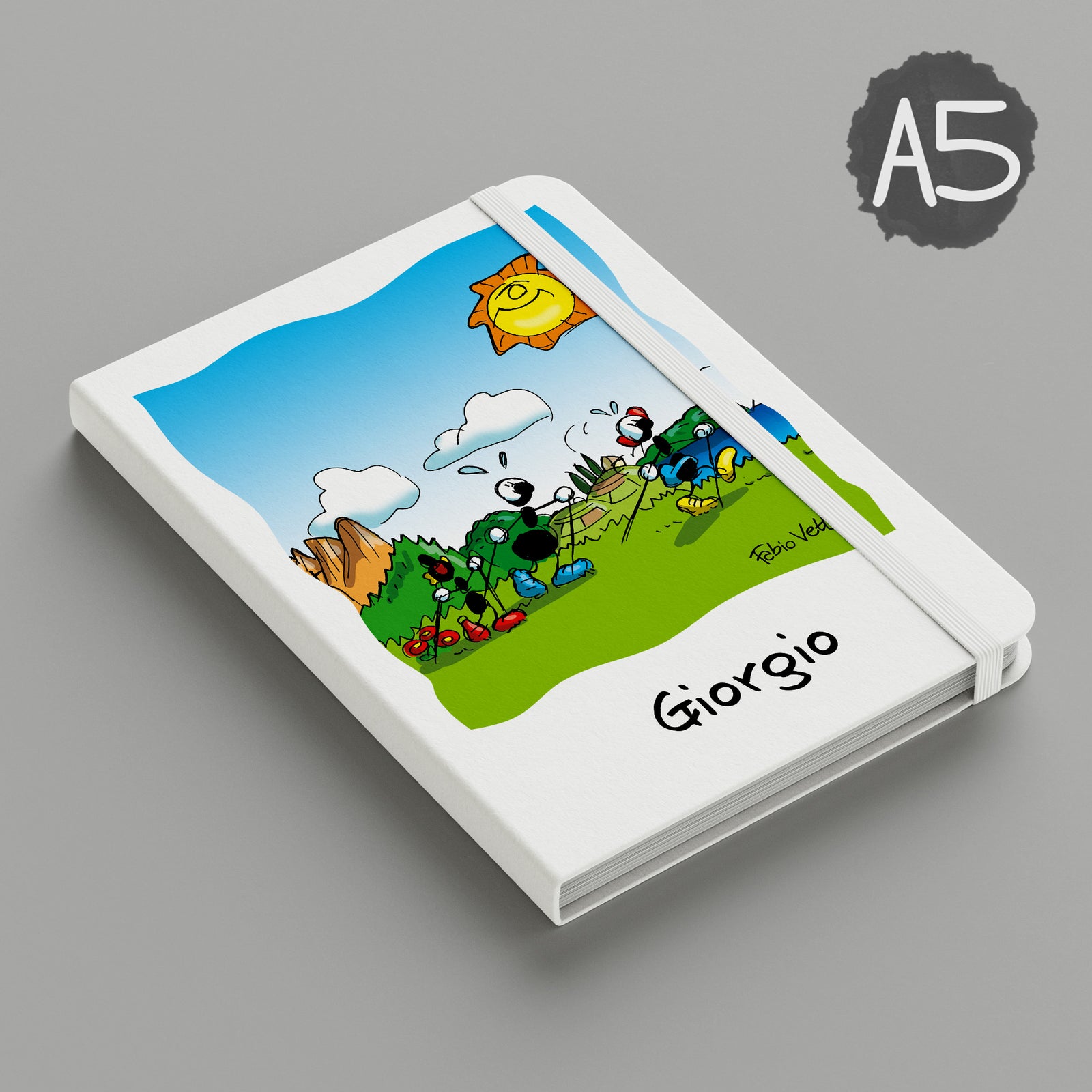 Personalized notebook with "Nordic Walking" theme