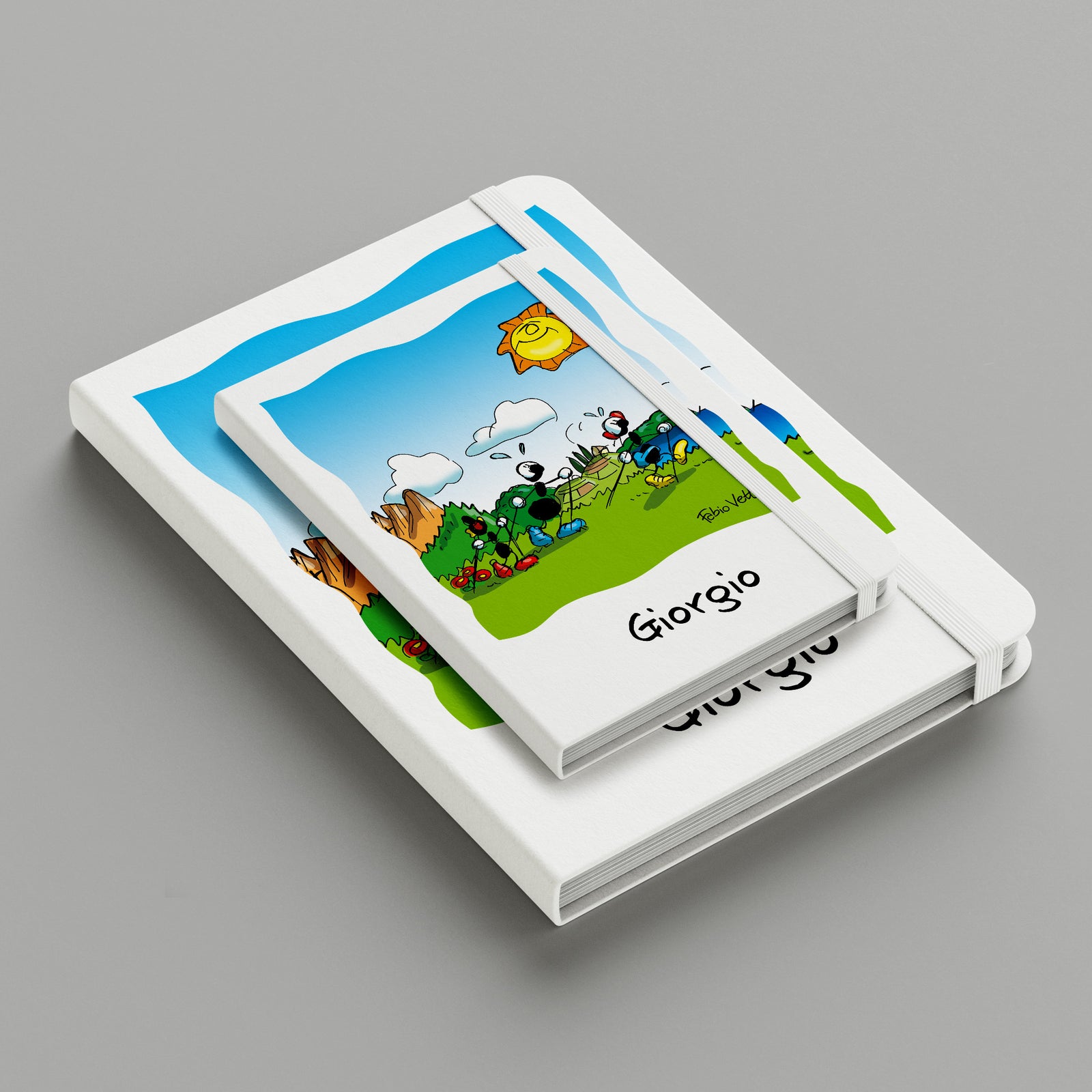 Personalized notebook with "Nordic Walking" theme