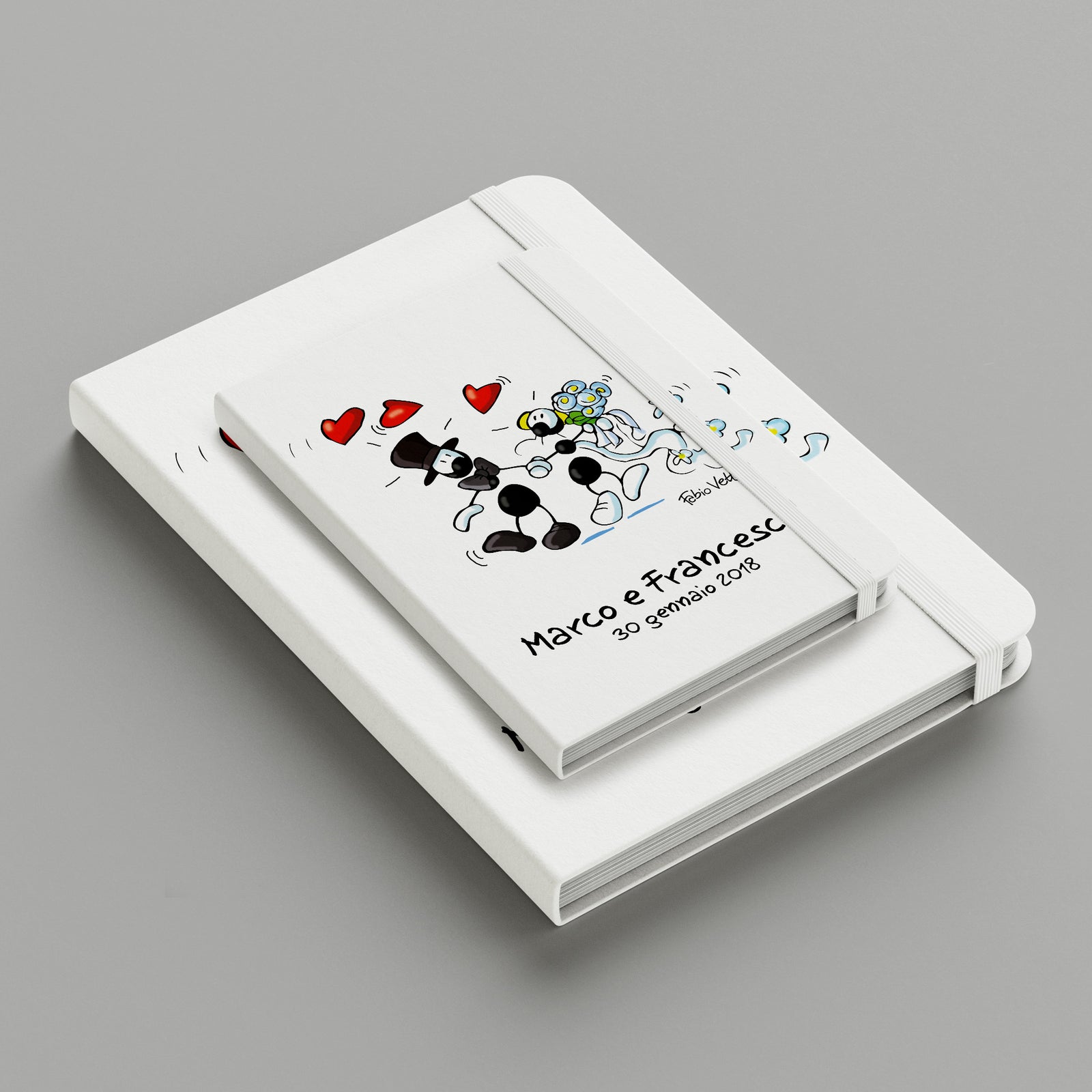 Personalized notebook with "Wedding" theme