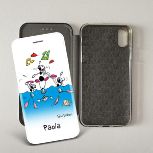 Customized artistic cover for Smartphone subject "Pizza Chef" model with "Book" opening