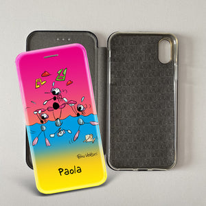 Customized artistic cover for Smartphone subject "Pizza Chef" model with "Book" opening