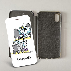 Customized artistic cover for Smartphone subject "Pizza Chef" model with "Book" opening