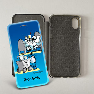 Customized artistic cover for Smartphone subject "Pizza Chef" model with "Book" opening