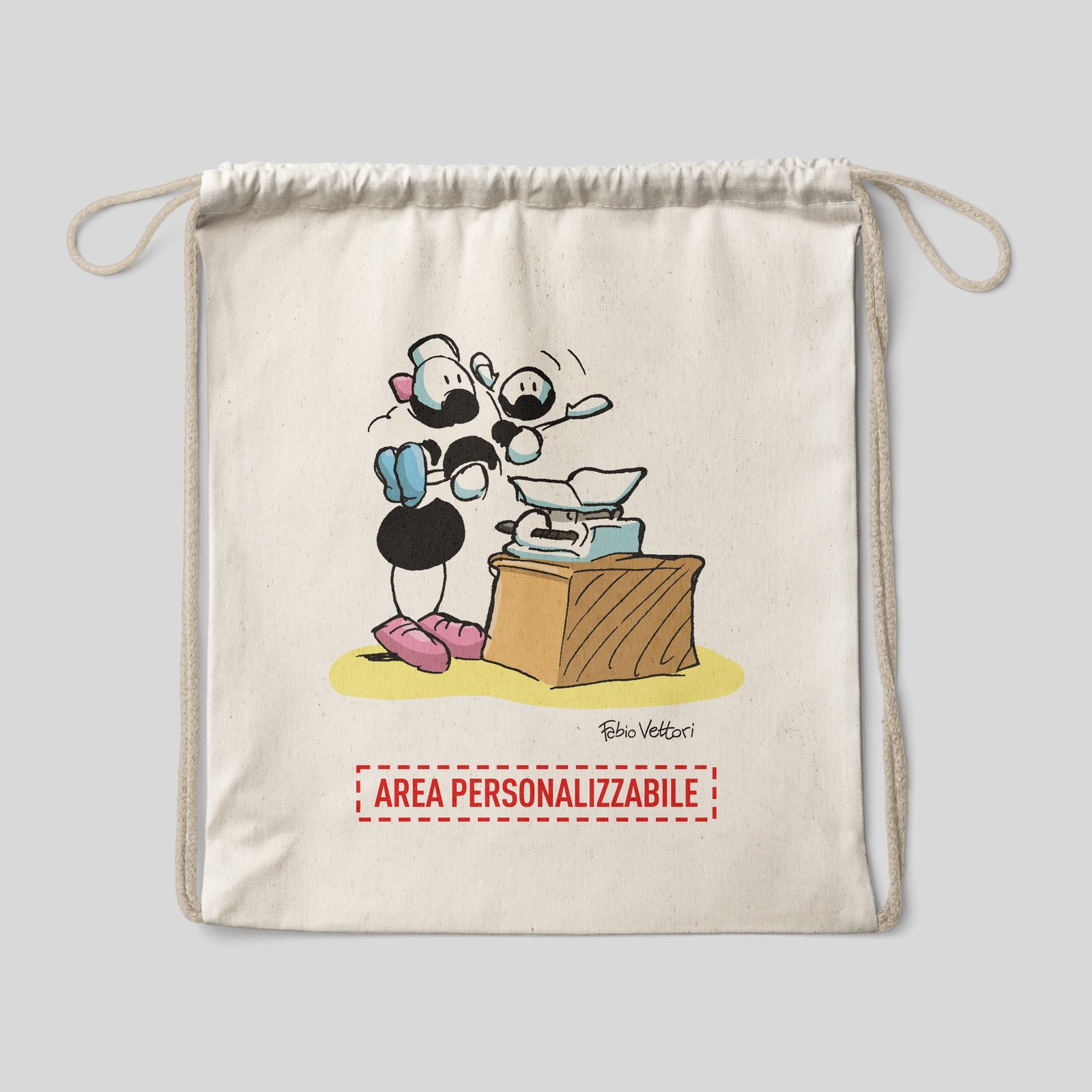 Sacca zaino personalizzata in cotone soggetto "Ostetrici"