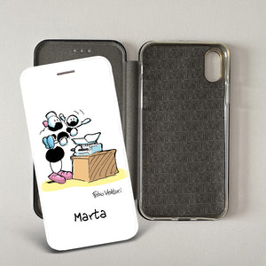 Cover artistica per Smartphone Personalizzata soggetto "Ostetrica" modello con apertura "a Libro"