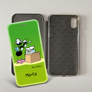 Cover artistica per Smartphone Personalizzata soggetto "Ostetrica" modello con apertura "a Libro"