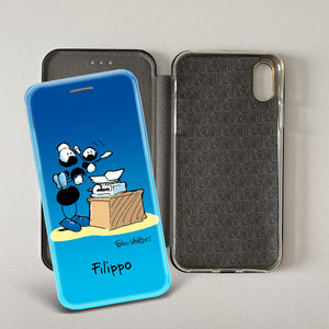 Cover artistica per Smartphone Personalizzata soggetto "Ostetrico" modello con apertura "a Libro"