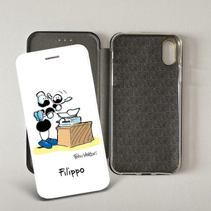 Cover artistica per Smartphone Personalizzata soggetto "Ostetrico" modello con apertura "a Libro"