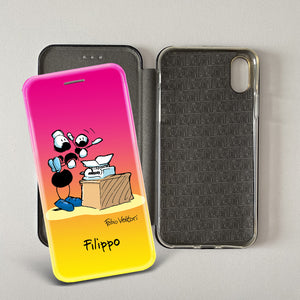 Cover artistica per Smartphone Personalizzata soggetto "Ostetrico" modello con apertura "a Libro"