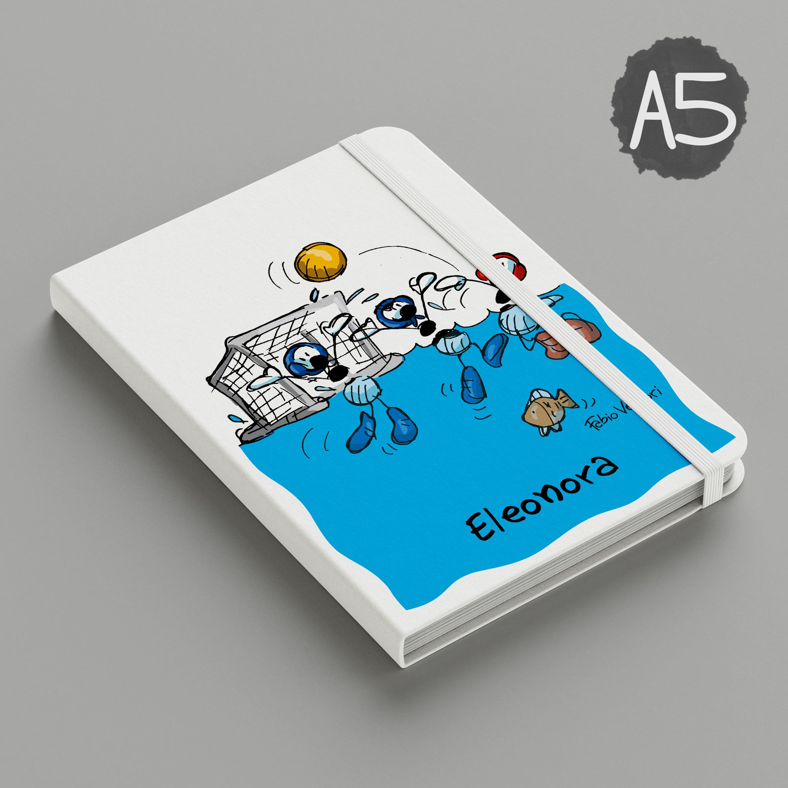 Personalized notebook with "Water Polo" theme
