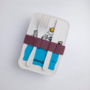 Scatola Porta Pranzo con Fascia Porta Posate Personalizzata soggetto "Pallanuoto"