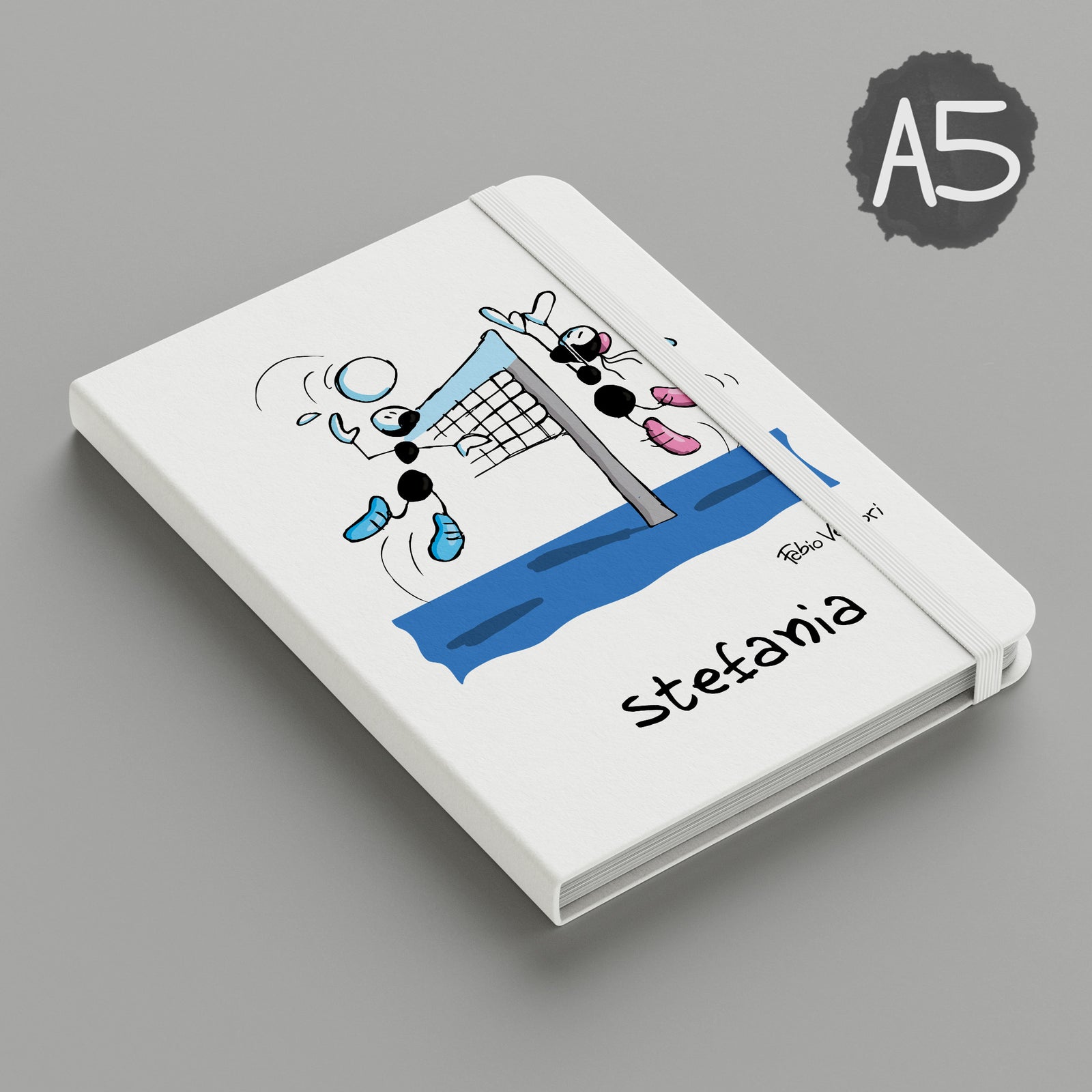 Personalized notebook with "Volleyball" theme