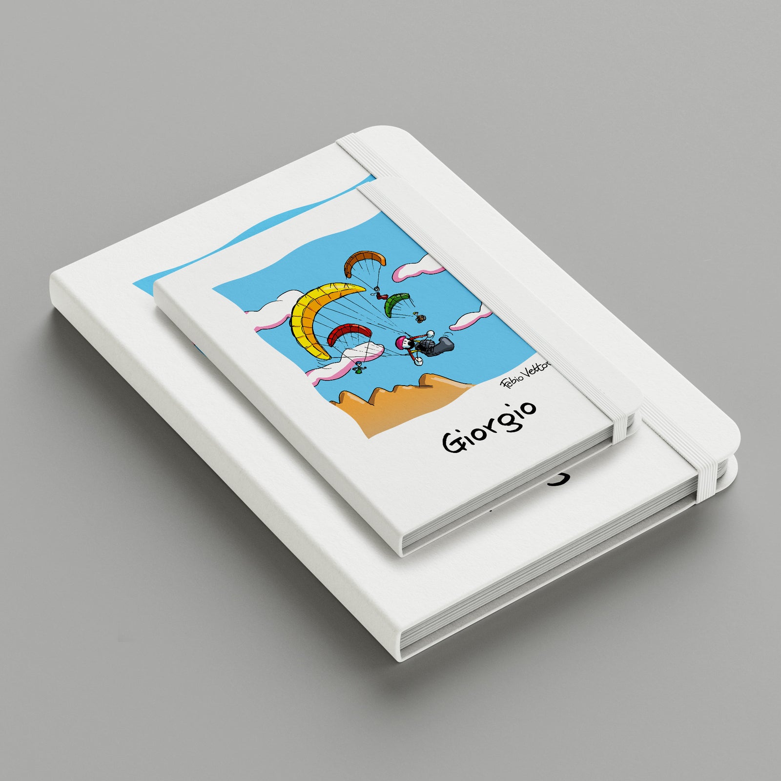 Personalized notebook with "Paragliding" theme