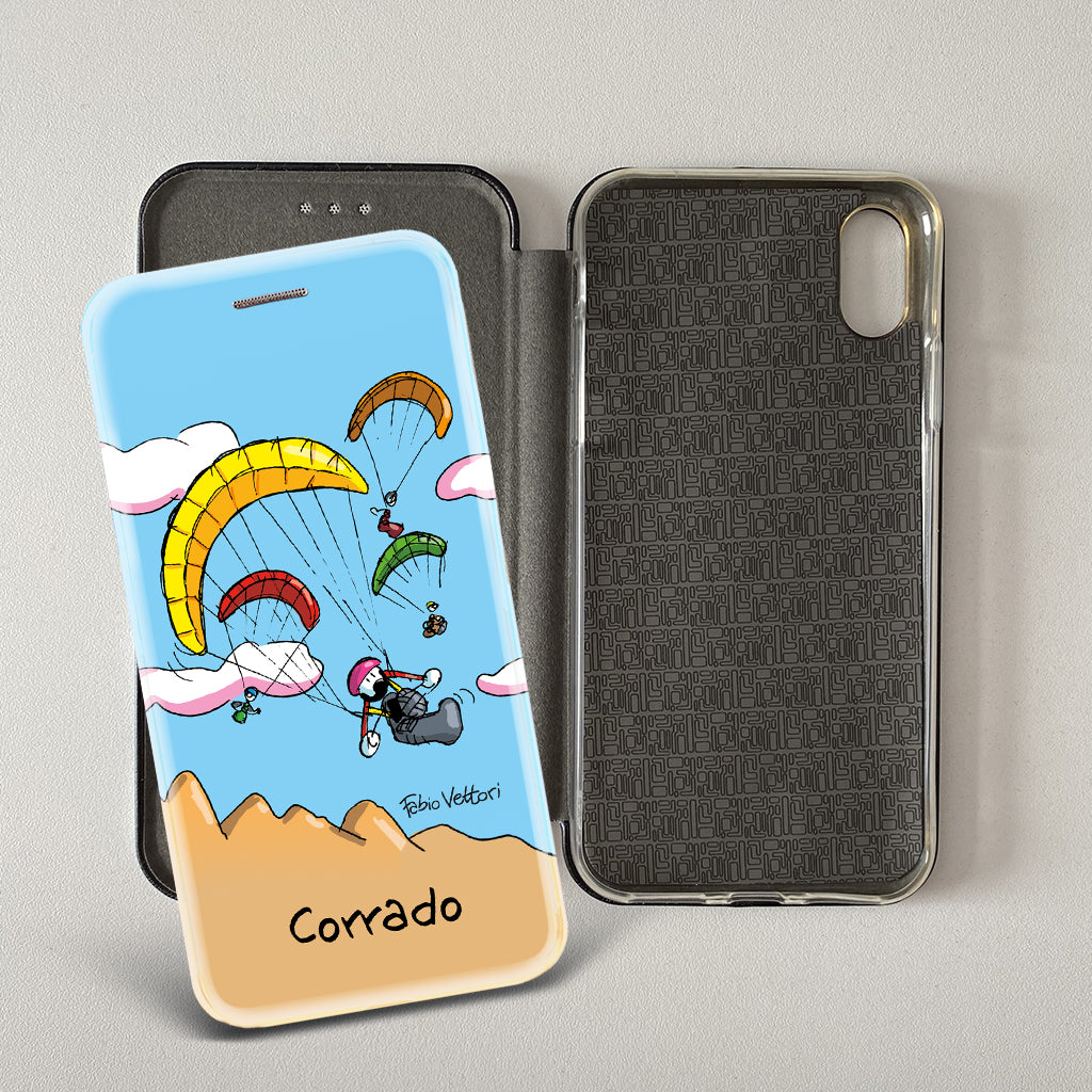 Customized artistic cover for Smartphone subject "Pizza Chef" model with "Book" opening