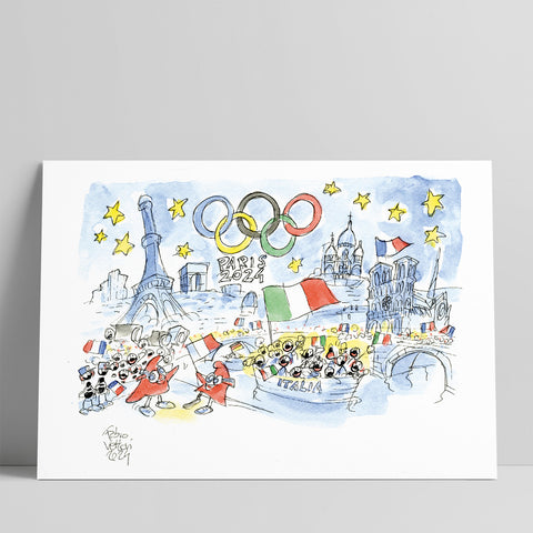 Disegno originale "Giochi olimpici di Parigi 2024"